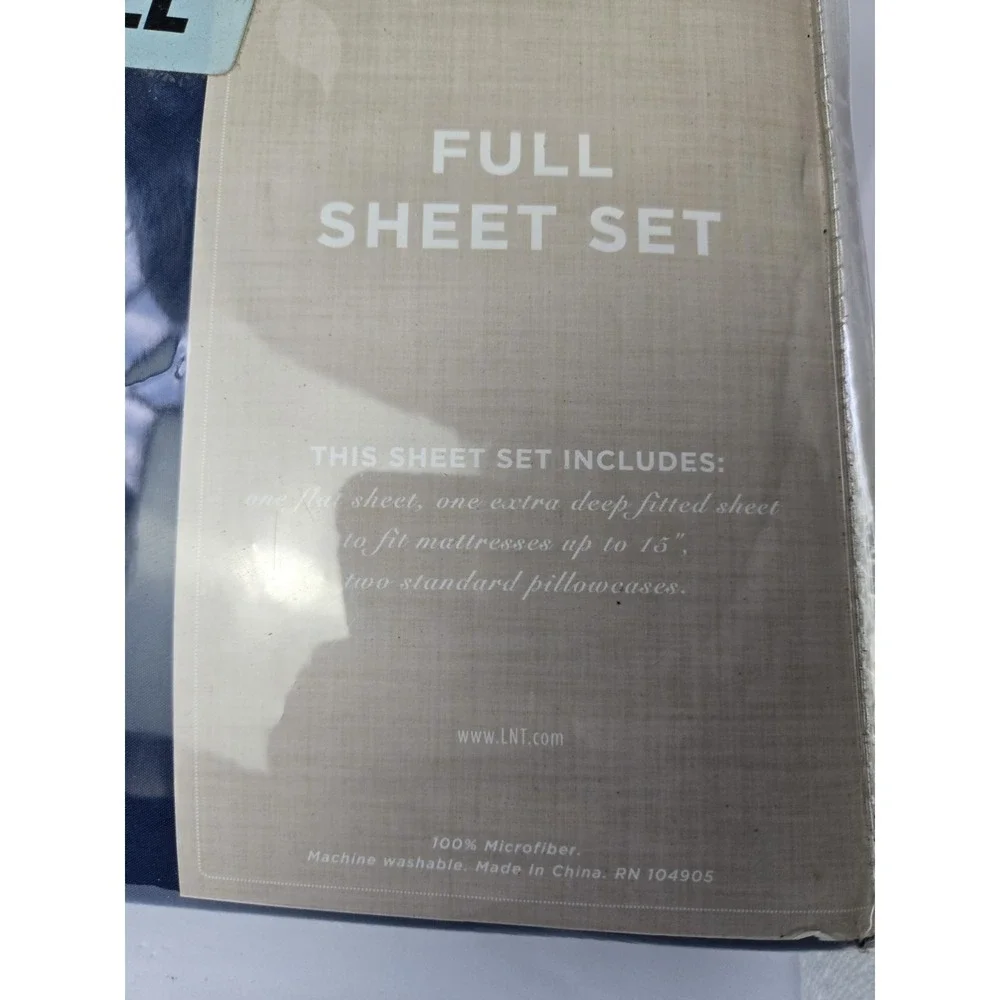 Linens N Things Sheet Set Full New blue 4 piece